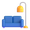 couch and lamp